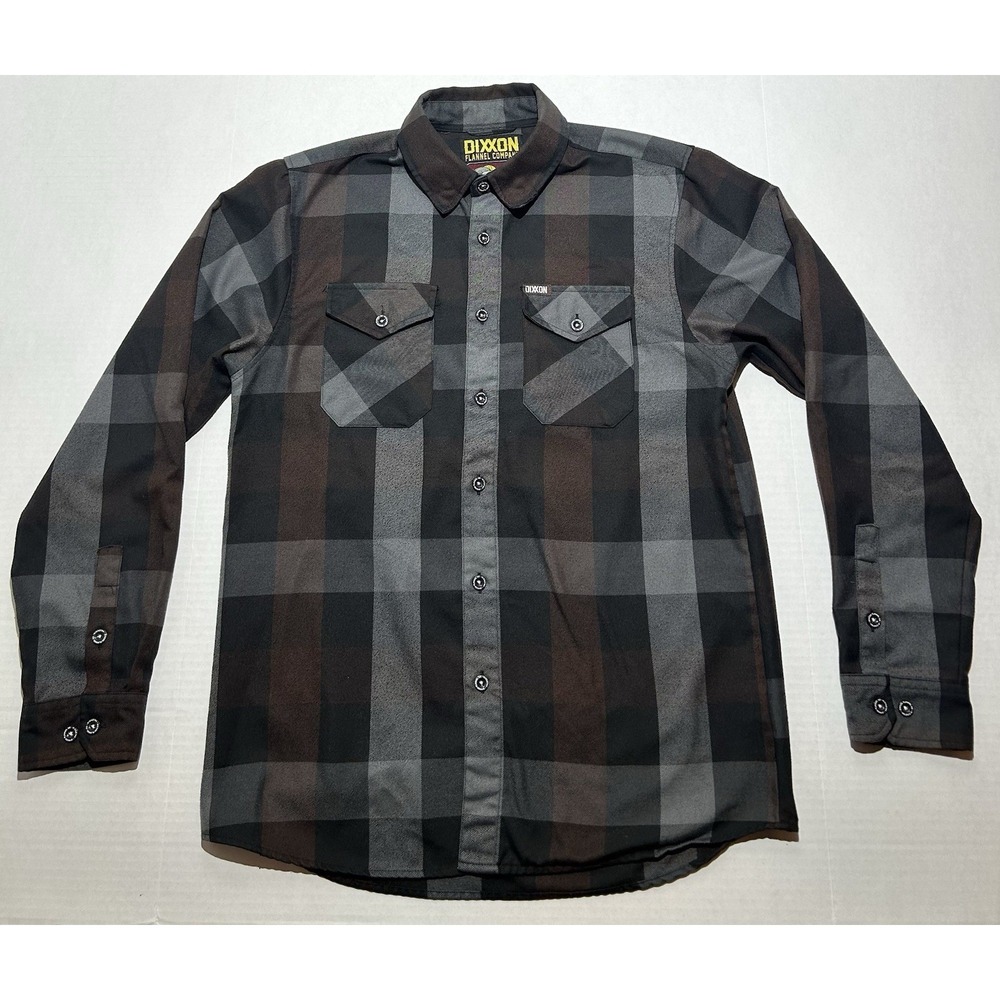 Dixxon Valencia Flannel Shirt Mens Medium Biker Casual Plaid Button Up Outdoor